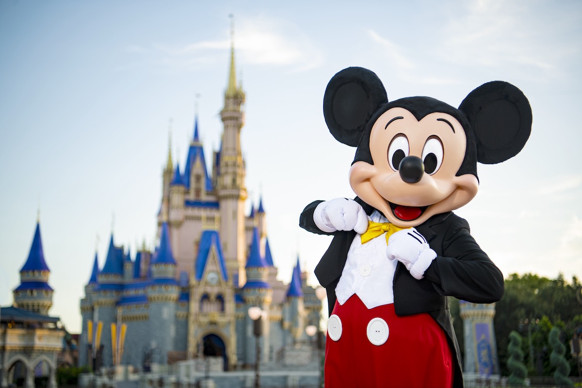 Happy military family at Disney World